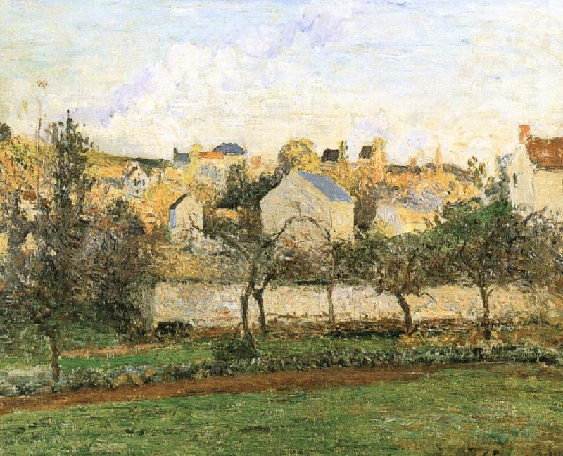 Camille Pissarro Pang plans under sunset Schwarz